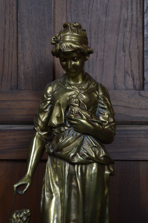 PIERRE LOUIS DTRIER BRONZE SHEPHERDESS - ADDITIONAL PHOTO 3
