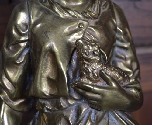 PIERRE LOUIS DTRIER BRONZE SHEPHERDESS - ADDITIONAL PHOTO 6