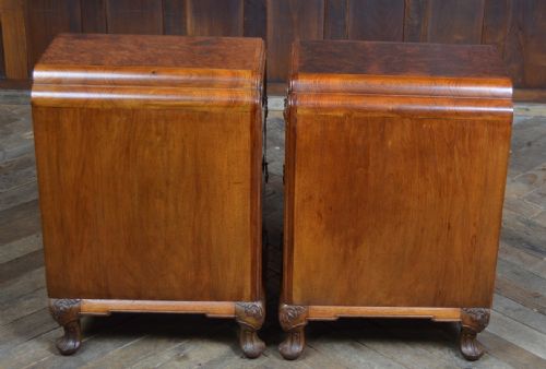 PAIR OF WALNUT BEDSIDE DRAWERS - ADDITIONAL PHOTO 12