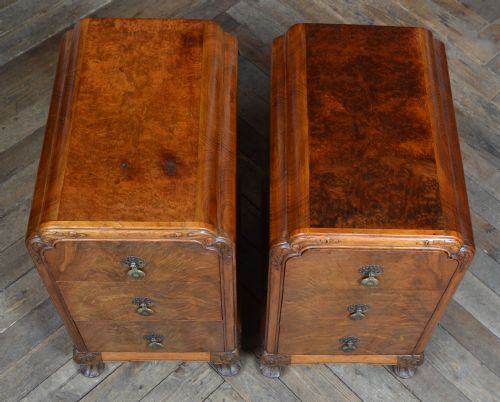 PAIR OF WALNUT BEDSIDE DRAWERS - ADDITIONAL PHOTO 13