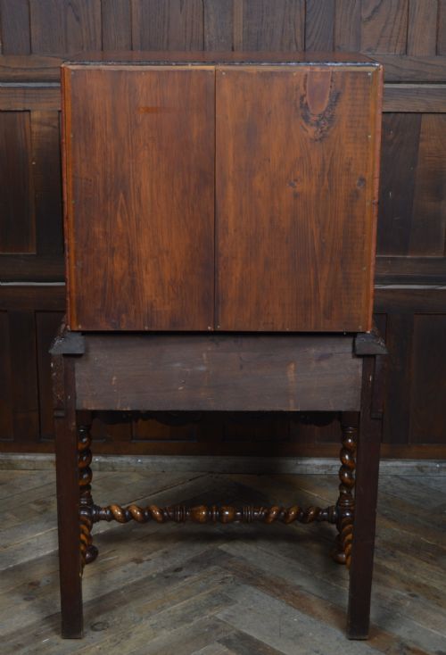 JACOBEAN STYLE LEATHER AND OAK CABINET - ADDITIONAL PHOTO 13