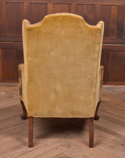 EDWARDIAN TAPESTRY WING BACK CHAIR - ADDITIONAL PHOTO 6