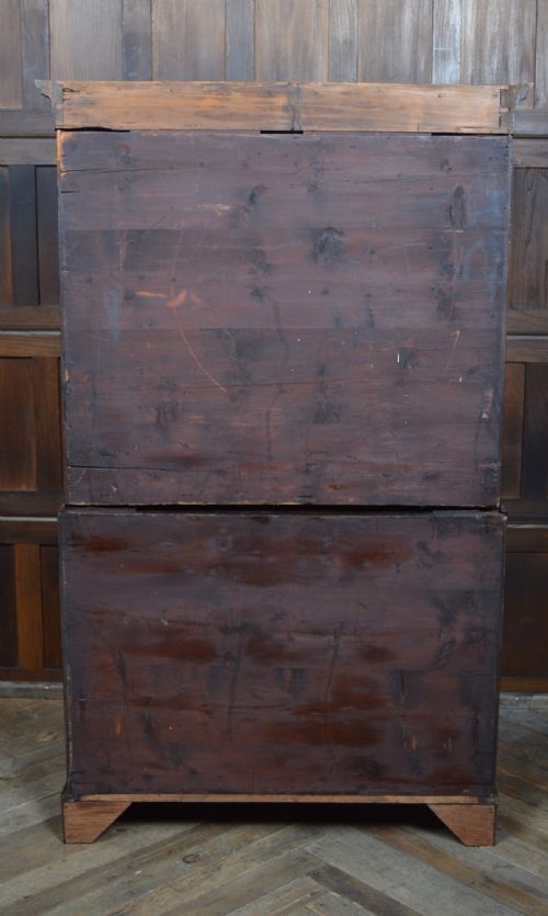 GEORGIAN MAHOGANY CHEST ON CHEST TALLBOY - ADDITIONAL PHOTO 12