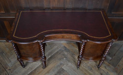 VICTORIAN MAHOGANY KNEE HOLE DESK - ADDITIONAL PHOTO 2