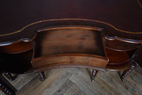 VICTORIAN MAHOGANY KNEE HOLE DESK - ADDITIONAL PHOTO 9