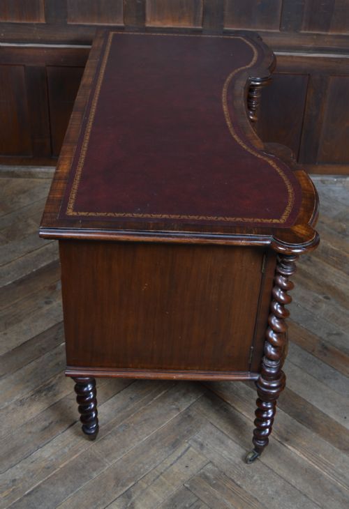 VICTORIAN MAHOGANY KNEE HOLE DESK - ADDITIONAL PHOTO 11