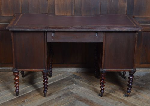 VICTORIAN MAHOGANY KNEE HOLE DESK - ADDITIONAL PHOTO 12