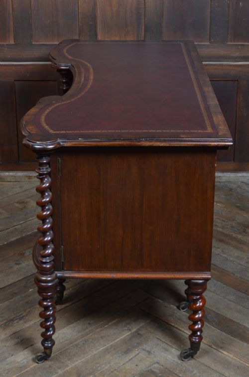 VICTORIAN MAHOGANY KNEE HOLE DESK - ADDITIONAL PHOTO 13