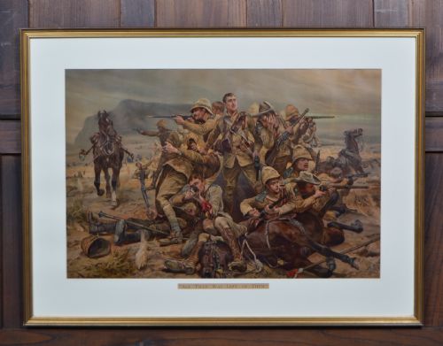 chromolithograph all that was left of them by r c woodville - CATEGORY: ANTIQUE ART - DATED EDWARDIAN