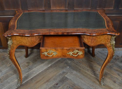 VICTORIAN WALNUT WRITING DESK - ADDITIONAL PHOTO 4