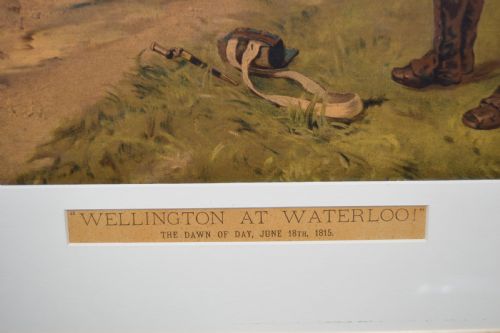 CHROMOLITHOGRAPH WELLINGTON AT WATERLOO - ADDITIONAL PHOTO 2