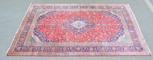 VINTAGE KASHAN HAND MADE RUG - ADDITIONAL PHOTO 9