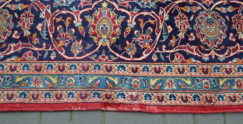 VINTAGE KASHAN HAND MADE RUG - ADDITIONAL PHOTO 15