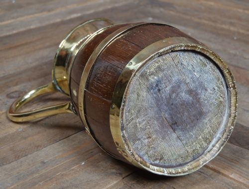 EDWARDIAN BRASS BOUND OAK JUG - ADDITIONAL PHOTO 9