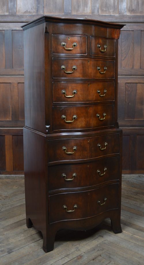 EDWARDIAN MAHOGANY CHEST ON CHEST - ADDITIONAL PHOTO 1
