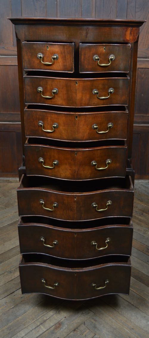 EDWARDIAN MAHOGANY CHEST ON CHEST - ADDITIONAL PHOTO 7