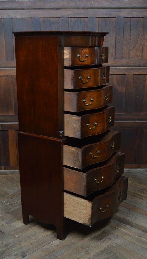 EDWARDIAN MAHOGANY CHEST ON CHEST - ADDITIONAL PHOTO 8