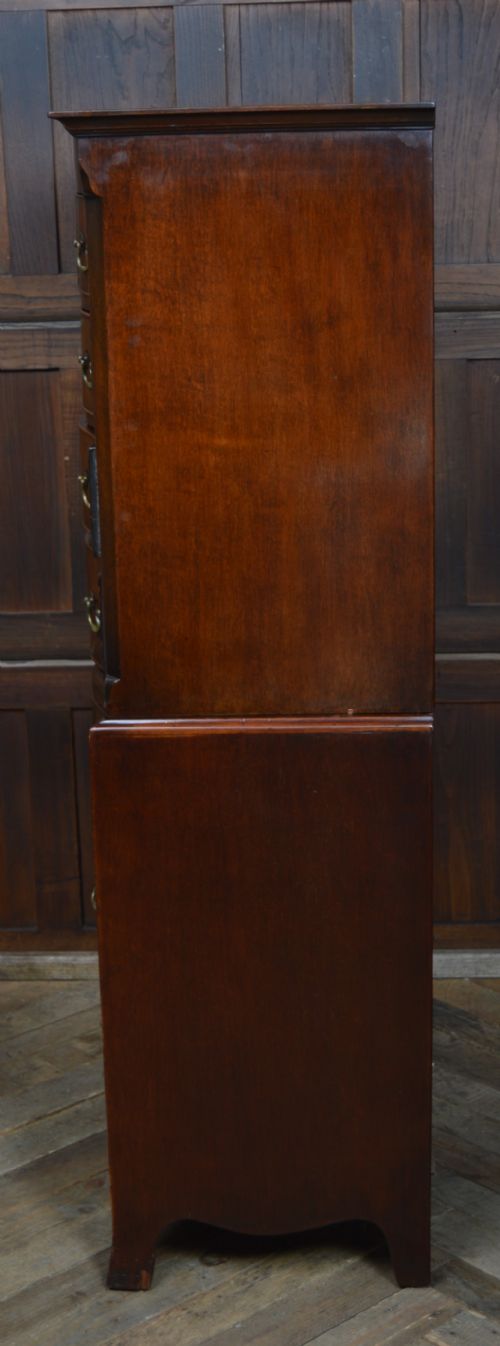 EDWARDIAN MAHOGANY CHEST ON CHEST - ADDITIONAL PHOTO 12