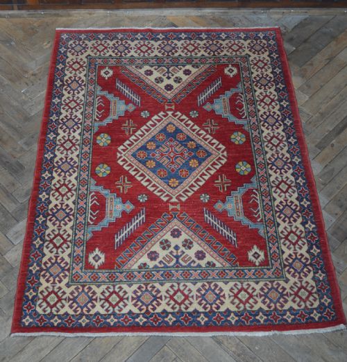 afghan kazak rug - CATEGORY: ANTIQUE RUGS - DATED 1920