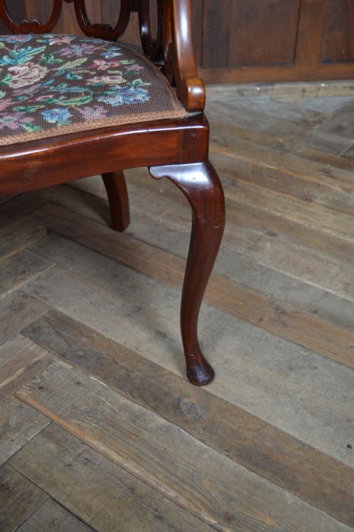 EDWARDIAN MAHOGANY TUB CHAIR - ADDITIONAL PHOTO 4