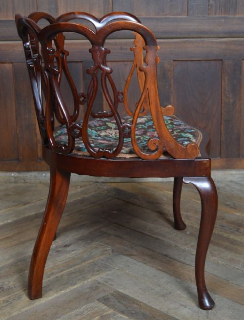 EDWARDIAN MAHOGANY TUB CHAIR - ADDITIONAL PHOTO 7