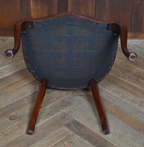 EDWARDIAN MAHOGANY TUB CHAIR - ADDITIONAL PHOTO 11