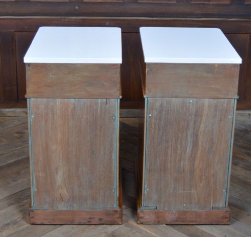 PAIR OF VICTORIAN HUNGARIAN ASH BEDSIDE DRAWERS - ADDITIONAL PHOTO 10