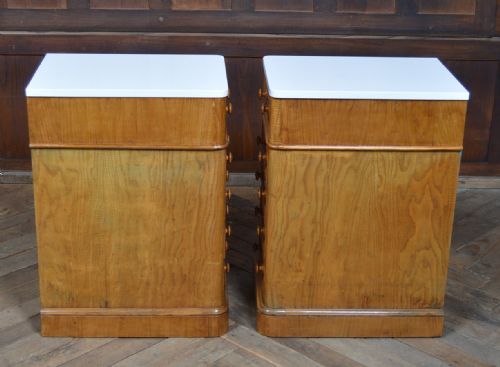 PAIR OF VICTORIAN HUNGARIAN ASH BEDSIDE DRAWERS - ADDITIONAL PHOTO 11