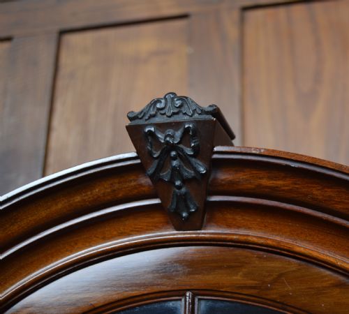 EDWARDIAN DOME TOPPED MAHOGANY DISPLAY CABINET - ADDITIONAL PHOTO 4