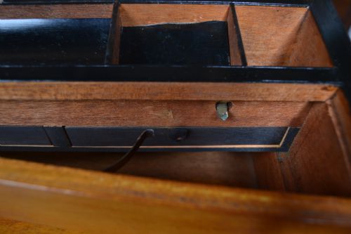 VICTORIAN BURR WALNUT WRITING SLOPE - ADDITIONAL PHOTO 18