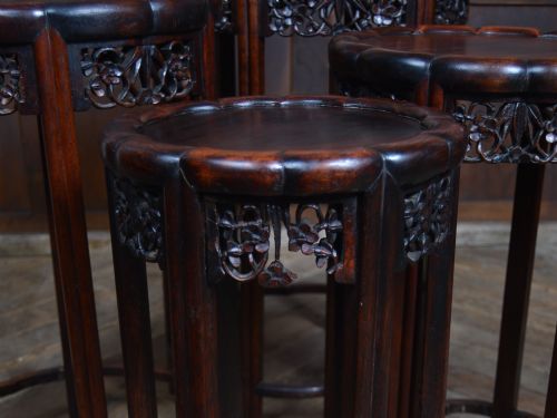 CHINESE SET OF 4 NEST OF TABLES - ADDITIONAL PHOTO 1