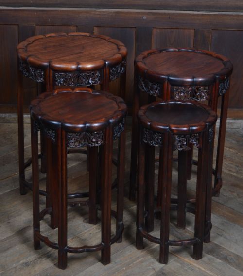 CHINESE SET OF 4 NEST OF TABLES - ADDITIONAL PHOTO 3