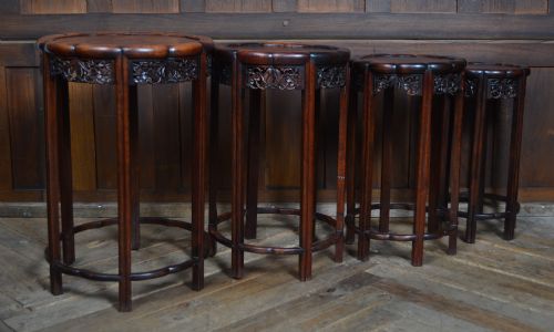 CHINESE SET OF 4 NEST OF TABLES - ADDITIONAL PHOTO 7