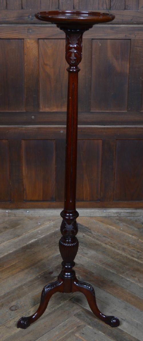 EDWARDIAN MAHOGANY TORCHIERE PLANT STAND - ADDITIONAL PHOTO 8