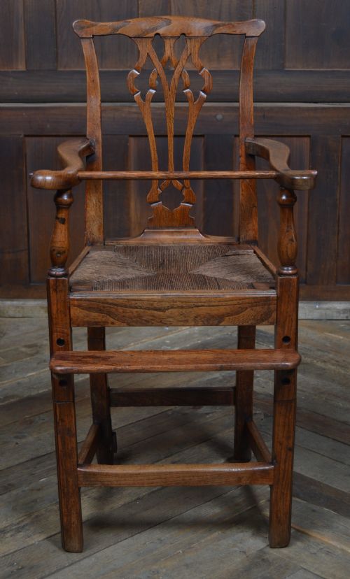GEORGIAN ELM CHILD'S HIGH CHAIR - ADDITIONAL PHOTO 2