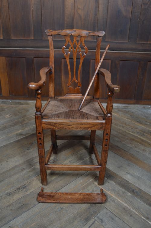 GEORGIAN ELM CHILD'S HIGH CHAIR - ADDITIONAL PHOTO 11