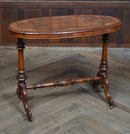 VICTORIAN WALNUT STRETCHER TABLE - ADDITIONAL PHOTO 1