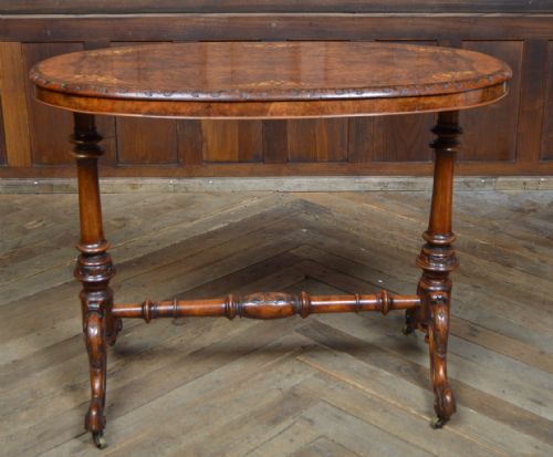 VICTORIAN WALNUT STRETCHER TABLE - ADDITIONAL PHOTO 6