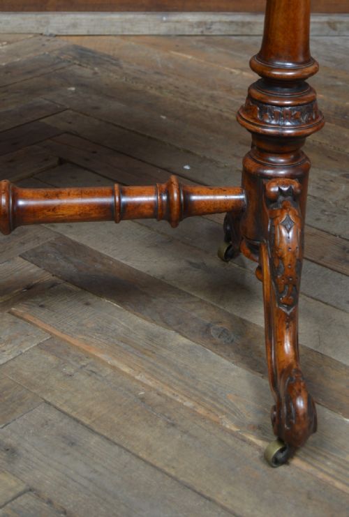 VICTORIAN WALNUT STRETCHER TABLE - ADDITIONAL PHOTO 8