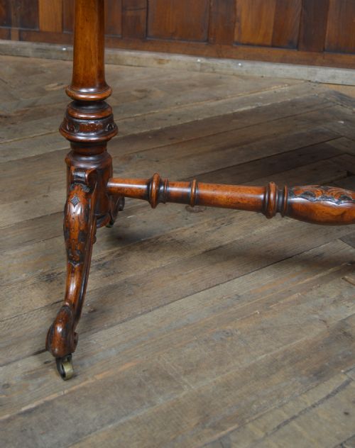 VICTORIAN WALNUT STRETCHER TABLE - ADDITIONAL PHOTO 9