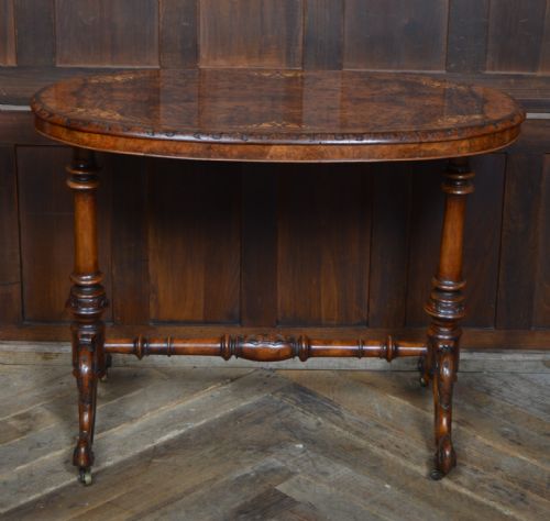 VICTORIAN WALNUT STRETCHER TABLE - ADDITIONAL PHOTO 12