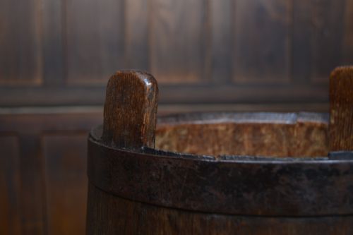 EDWARDIAN OAK STICK STAND - ADDITIONAL PHOTO 3