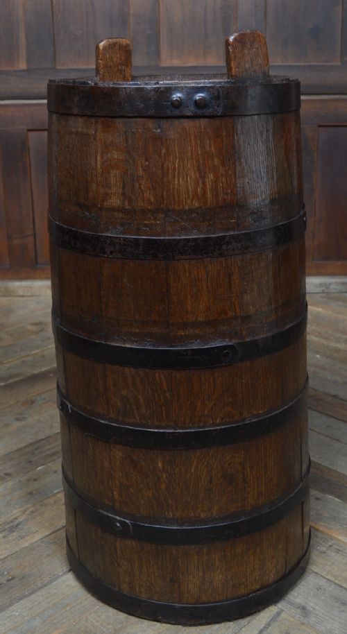 EDWARDIAN OAK STICK STAND - ADDITIONAL PHOTO 5
