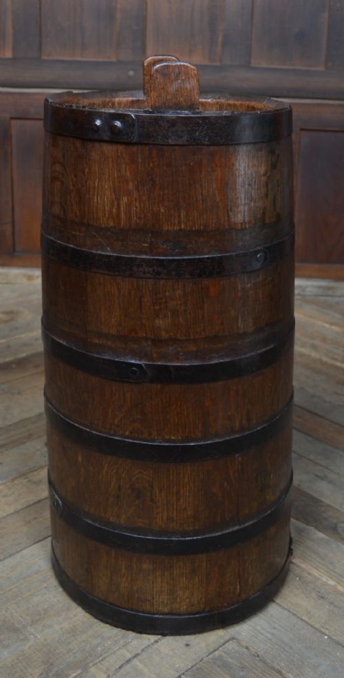 EDWARDIAN OAK STICK STAND - ADDITIONAL PHOTO 6