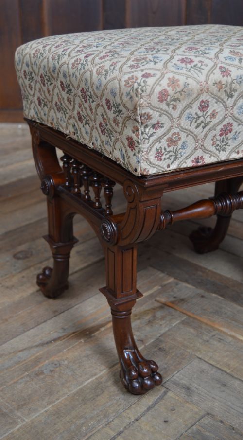 EDWARDIAN MAHOGANY RISE FALL PIANO STOOL - ADDITIONAL PHOTO 2