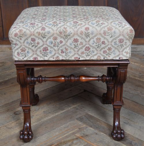 EDWARDIAN MAHOGANY RISE FALL PIANO STOOL - ADDITIONAL PHOTO 4