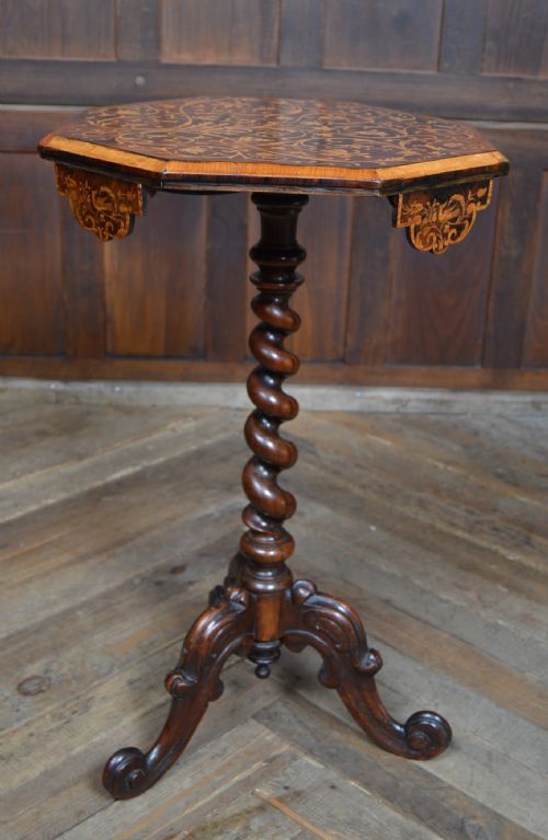 VICTORIAN HEXAGONAL TRIPOD TABLE - ADDITIONAL PHOTO 4