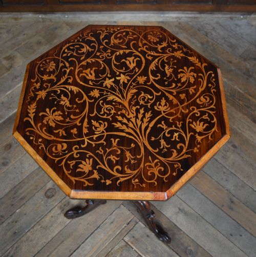 VICTORIAN HEXAGONAL TRIPOD TABLE - ADDITIONAL PHOTO 5
