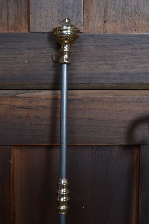 SET OF EDWARDIAN BRASS STEEL FIRE IRONS - ADDITIONAL PHOTO 3