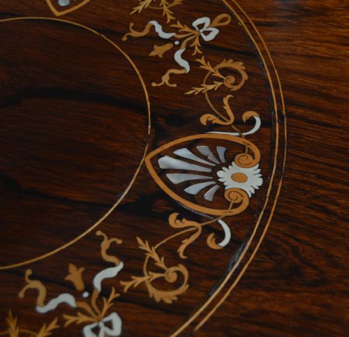 EDWARDIAN ROSEWOOD CENTRAL TABLE - ADDITIONAL PHOTO 4